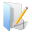 Folder Blue Pencil Icon 32x32 png